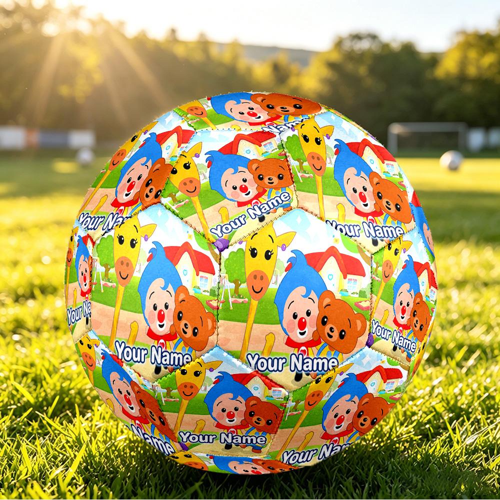 Custom Name Text Size 5 Football,El Payaso Plim Plim Standard Training Soccer Ball