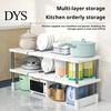 Compact Sink Storage Unit Organizer Expandable Heavy Duty Metal Shelf Strong Load-bearing Single/Double Layer Retractable Bathroom Rack Design Kitchen