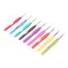 9Pcs Crochet Hooks TPR Ergonomic Soft Handle Easy Identification Wide Application Crochet Needle