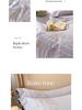 Luxury French Cotton Flannel Bedding Set: 4-Piece Thick Warm Duvet Cover & Fitted Sheet for Autumn/Winter.