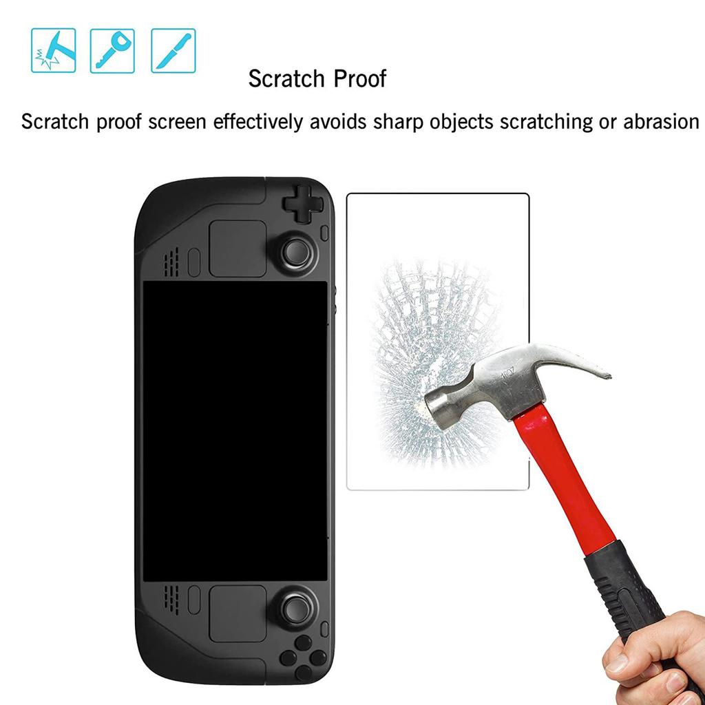 Screen Protective Film Tempered Film Anti-Fingerprint Scratch Resistant Glass Protector for Steam Deck Screen Protector