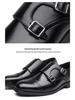Herren Nachtclub Punk Übergröße Doppel Schnalle Brogue Leder Slipper 38-48