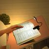 USB Charging Light Table Lamp Clip-On USB Rechargeable Reading Lamp Black Adjustable Brightness Book Light for Reading