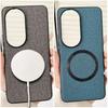 Magsafe Magnetic Plain Leather Case For VIVO V50 Lite V50 5G V40 S20 Pro X200 Pro Mini Y39  Cloth Wireless Charging Cover