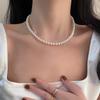 French round Shijia pearl necklace New Internet celebrity necklace Sweater chain Literary retro fashion necklace