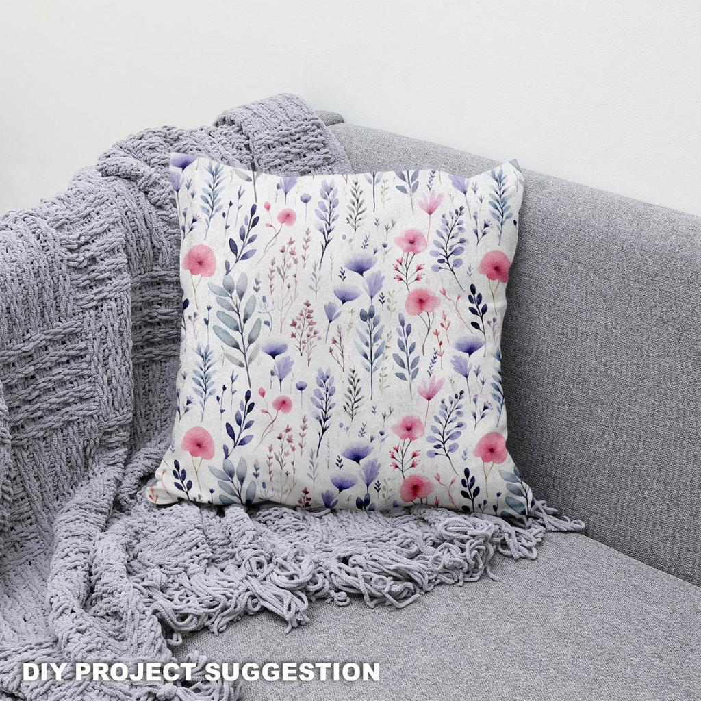 Royal Samt Stoff Polyester Zum Nähen - Motiv Blumen - Rdx2615