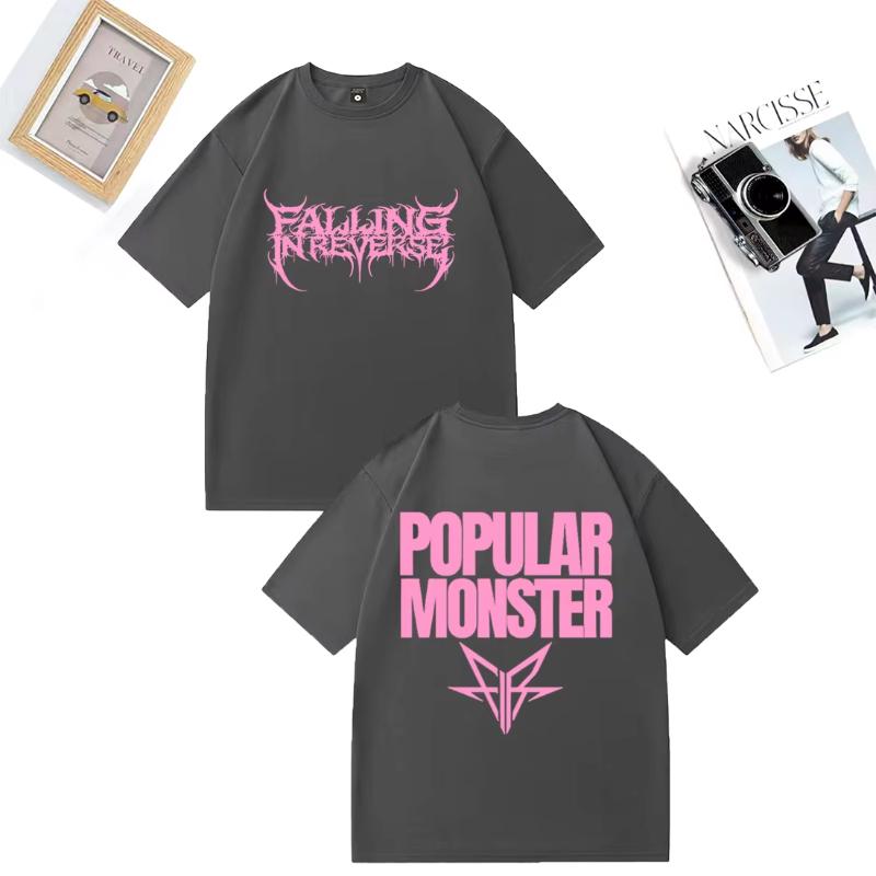 Rock Band Falling In Reverse Album Graphics T Shirt Men Women Casual Hip Hop Streetwear Oversized Short Sleeve Cotton Summer Tee