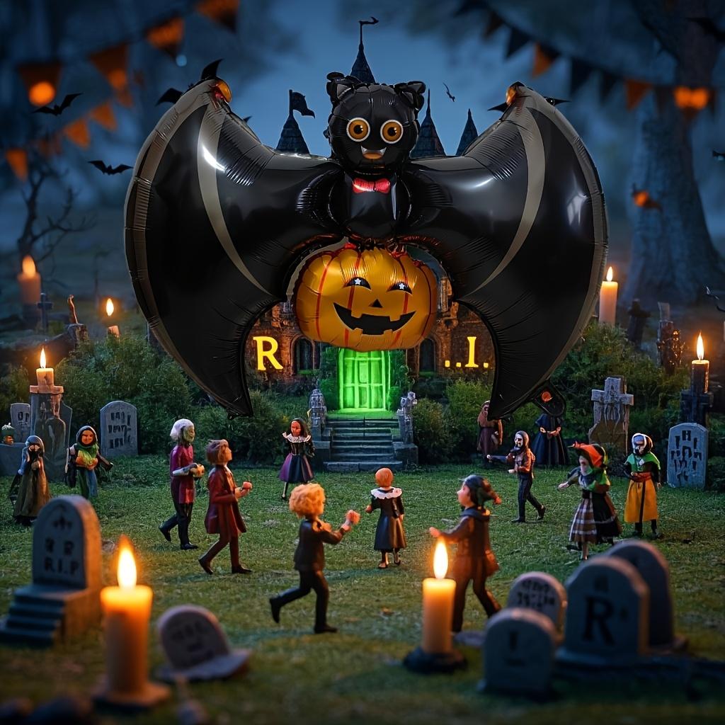 1/5/10/20pcs Halloween Bat Lift Pumpkin Balloon Decor Suspends Pumpkin for Party Scene Supplies Gift Spooky Effect Photo Prop