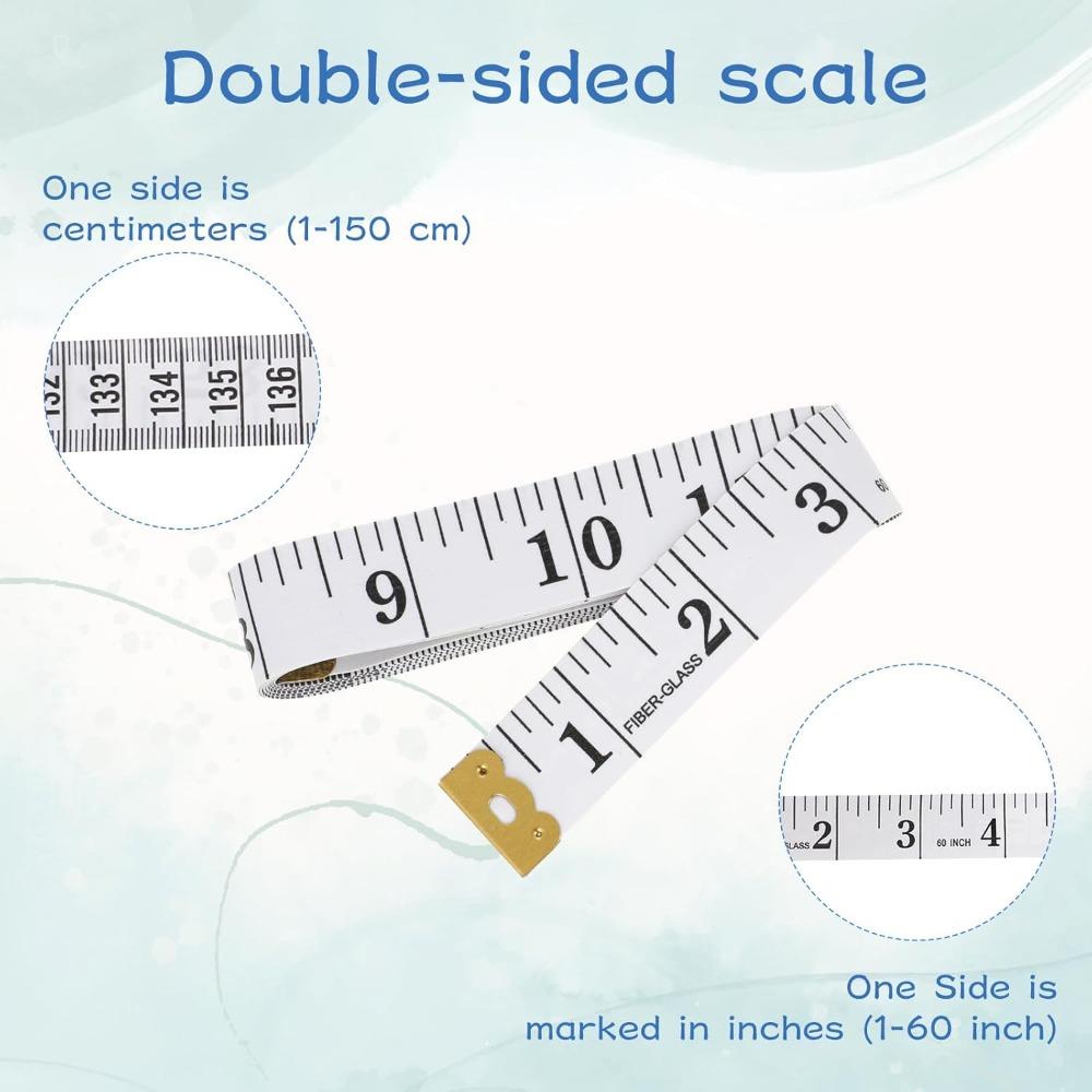 Double-scale Soft Ruler, 60 Inches (150 Cm), Combining Centimeters and Inches, Suitable for Measurement and Garment Cutting 1PC