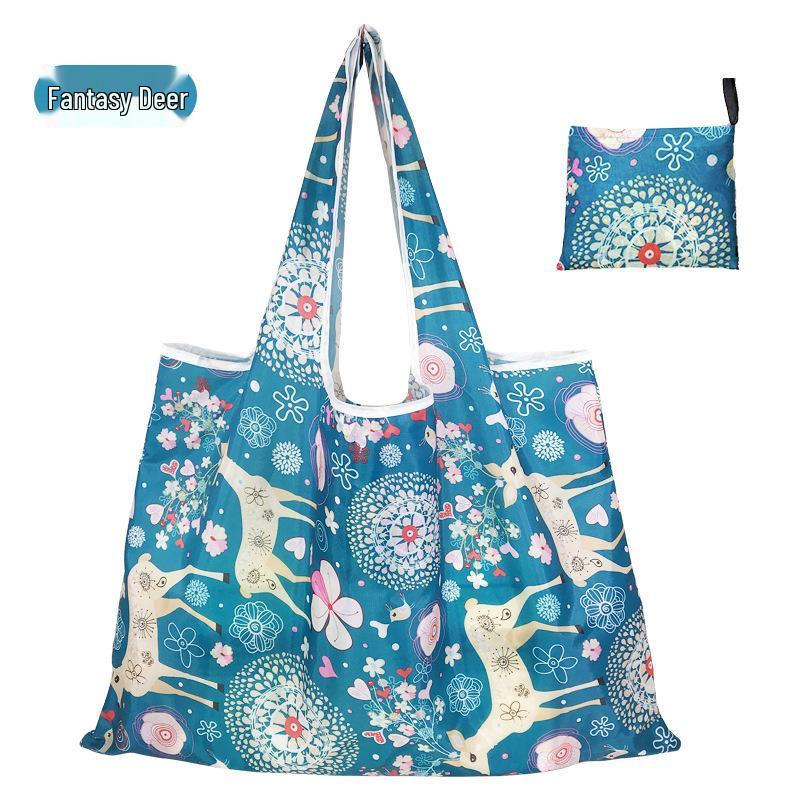 Eco-Friendly Large Capacity Folding Grocery Bag - Oxford Cloth