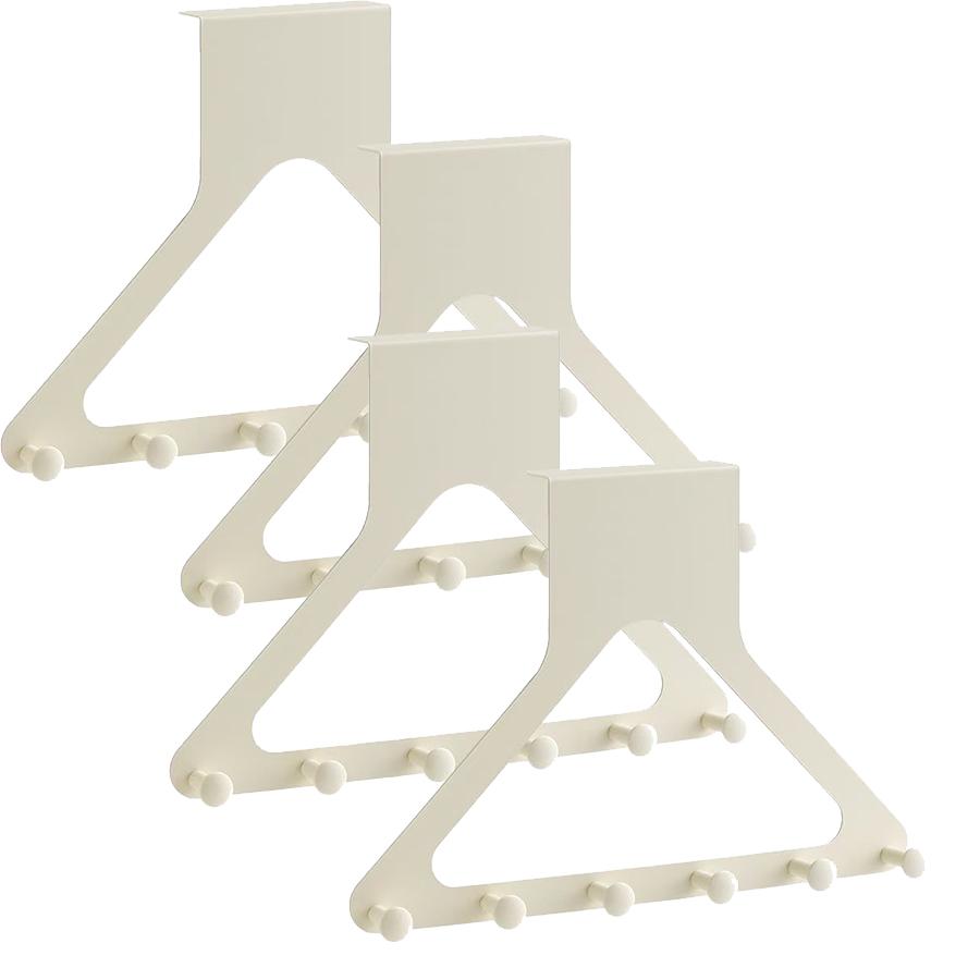 Over The Door Hooks, Door Hanger Hooks for Hanging, Over The Doors Towel Racks for Bathroom with 6 Coat Hook, Coat Rack Dorm