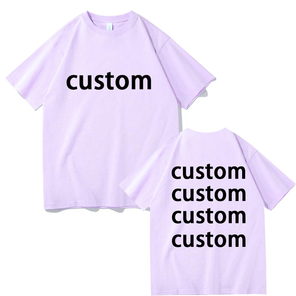 Fashion Brand Design Diy Custom Print T-shirts Men Women Hip Hop Rock Punk Vintage T Shirts Male Anime Casual Oversized Tshirt
