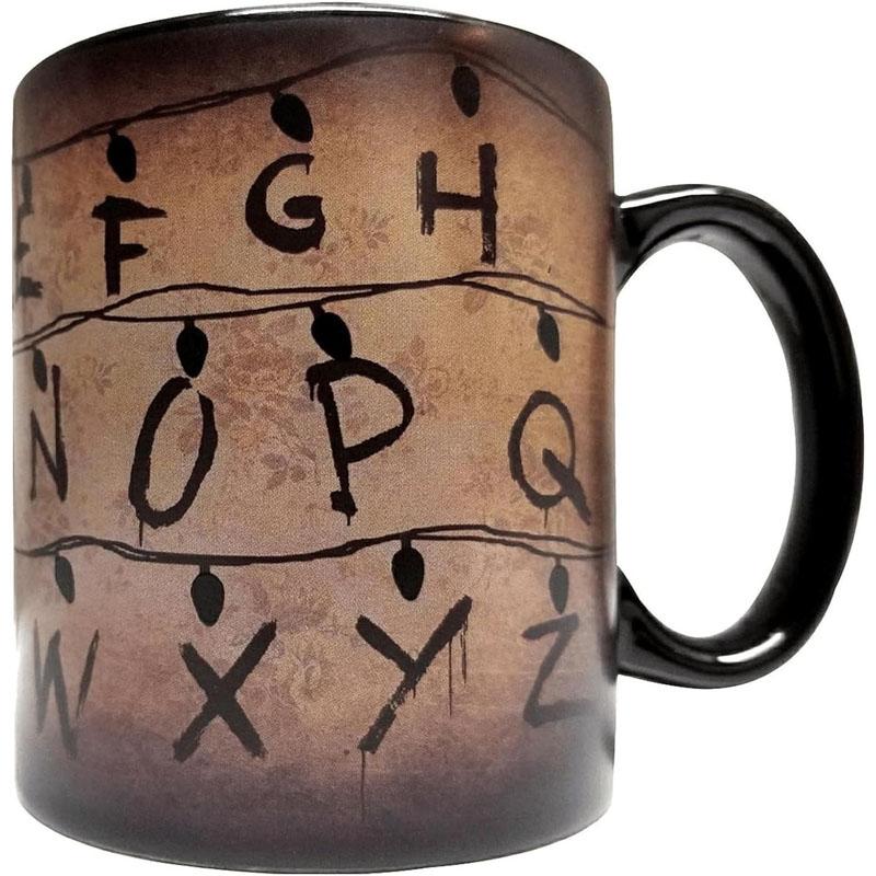 1Pc Xmas Lights Color Changing Ceramic Mug -Stranger Temperature Heat Sensitive Cup Mug