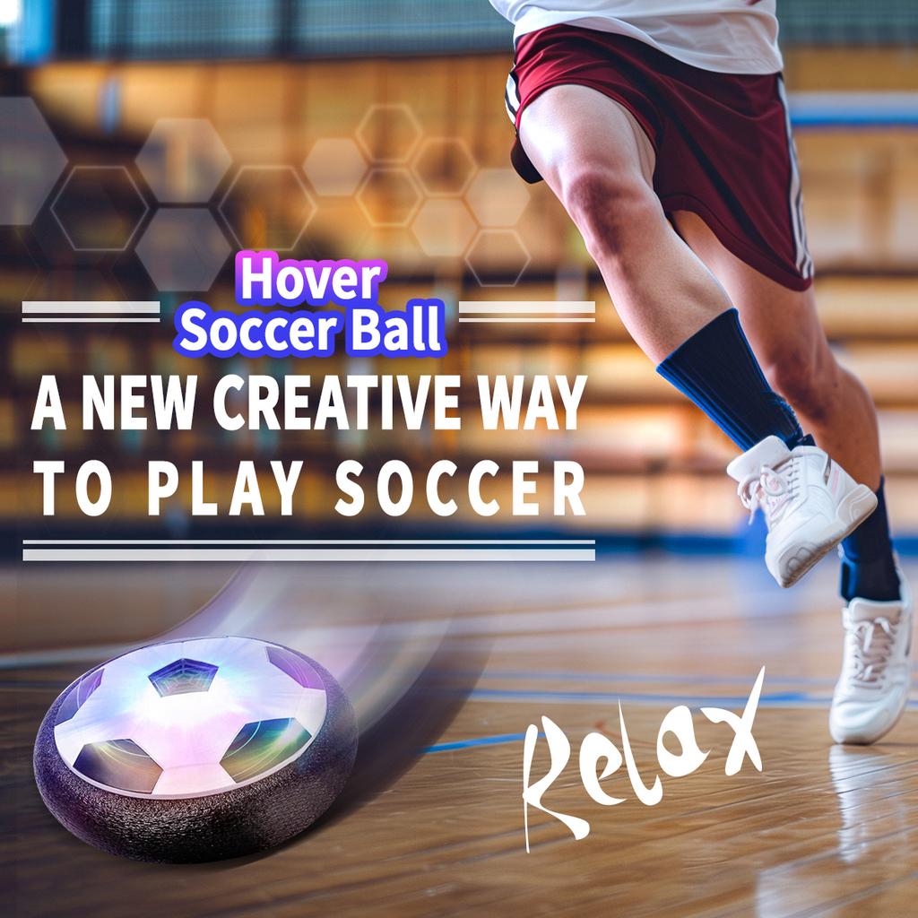 Bola de Futebol Flutuante 7″ Brinquedos para Crianças, Futebol Flutuante Elétrico com LED e Música, Jogo de Futebol Indoor para Crianças, Presente de Aniversário