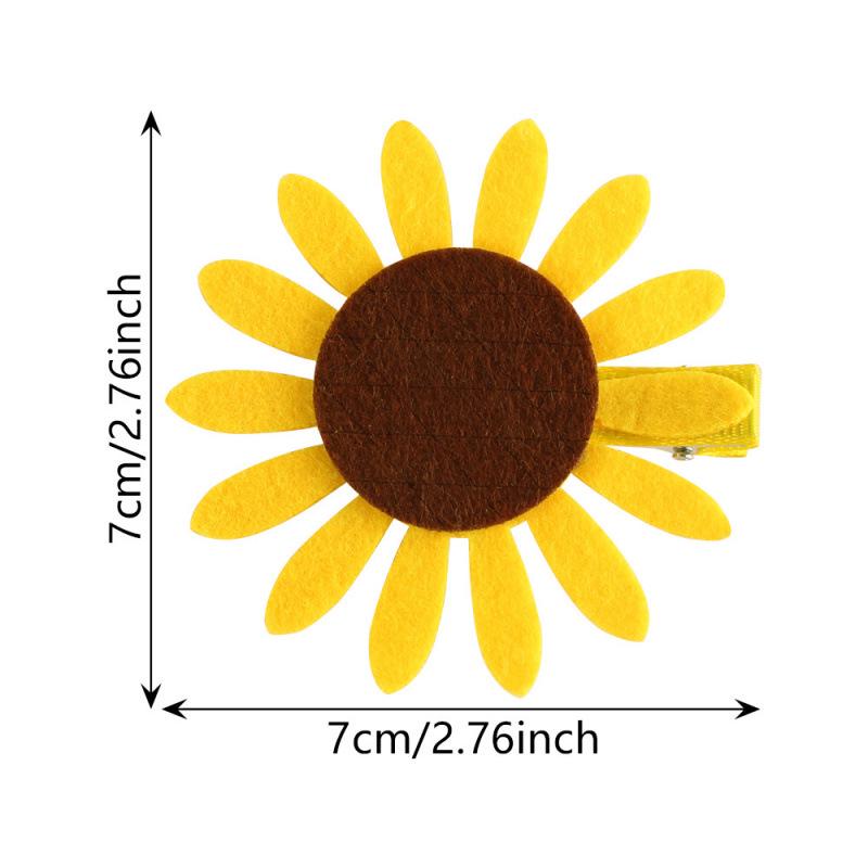 3D Sunflower Hair Clip - Cute Flower Women's & Kids' Duckbill Hairpin