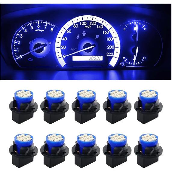10PCS T10 194 168 Car Dash Instrument LED Light Bulbs with Twist Lock Socket, Bright Panel Gauge Cluster Dashboard Light Bulbs, Car Interior