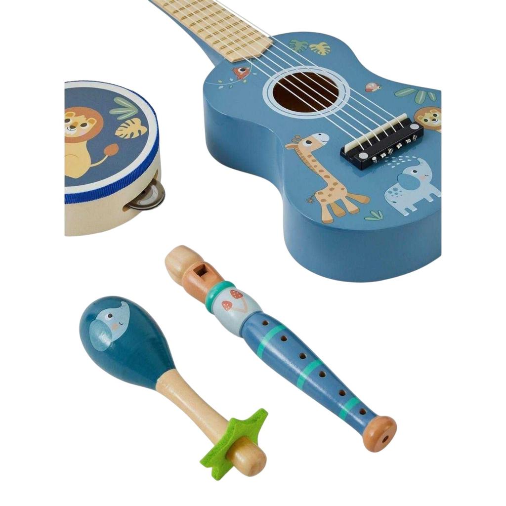 Tooky Toys Childrens/Kids Wooden Jungle Animals Musical Instrument Toy
