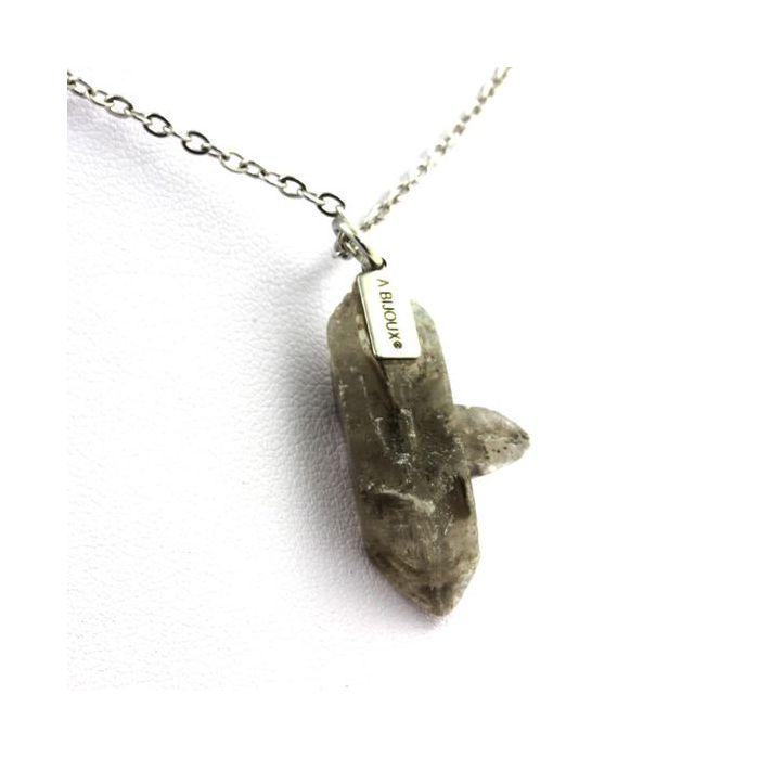 Stones and Minerals. Raw Gypsum Necklace. 18 Ct. Marcieu, Isère, France.