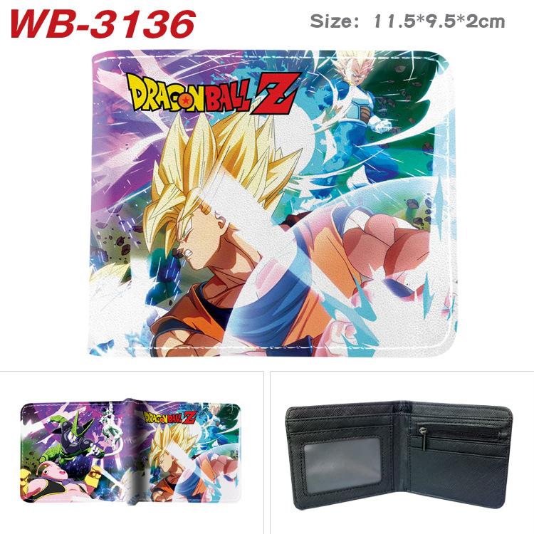 Portfel zapinany na zamek Dragon Ball Z z nadrukiem anime, krótki uchwyt na karty, kolorowa, przenośna portmonetka dla studentów, mężczyzn, kobiet 1 szt.