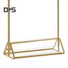 Acryl-Schildhalter, doppelseitig, goldener Bilderrahmen, Tisch-Schildhalter, transparenter Displayständer für Flyer, Menüs, Hochzeitstischnummernhalter