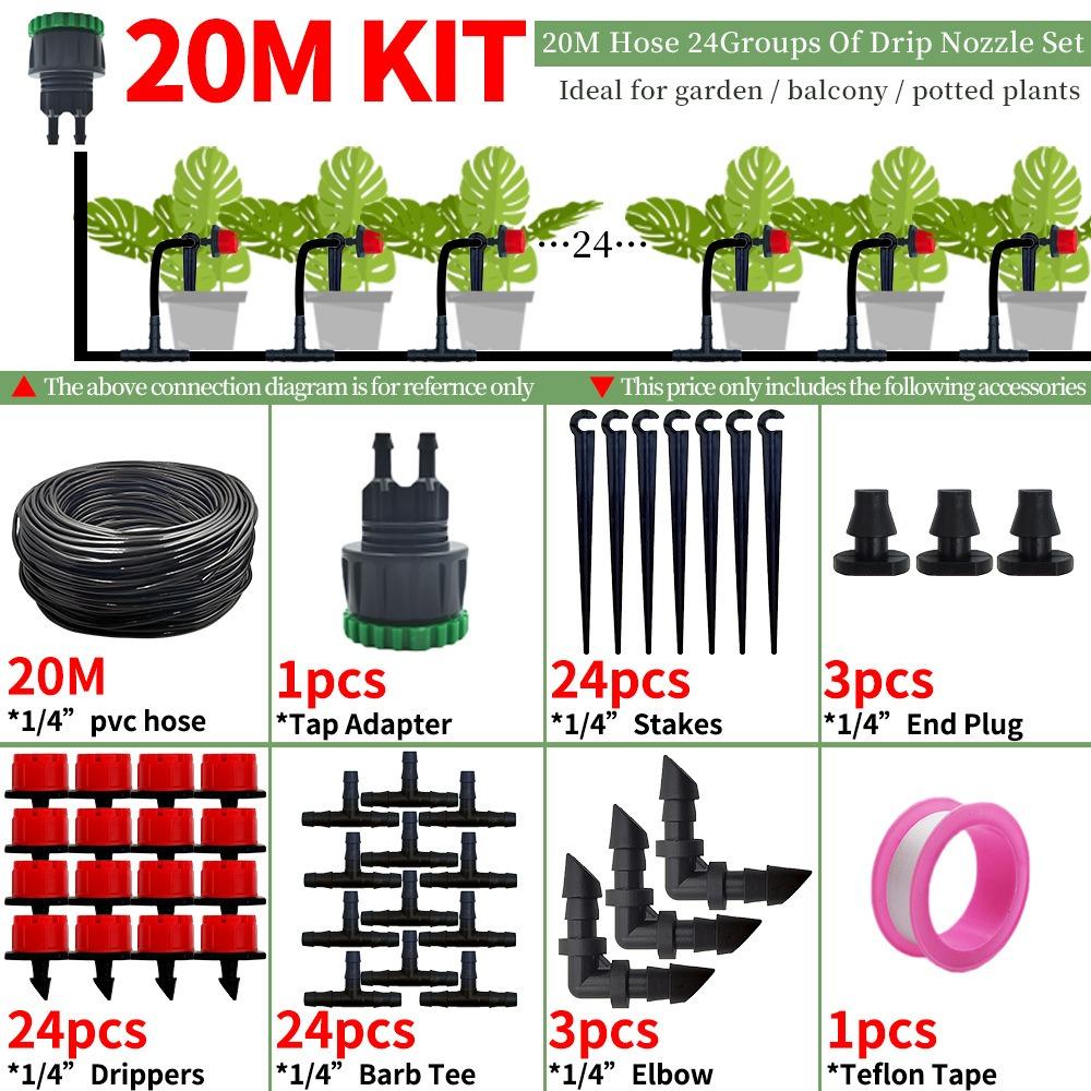 Garden Irrigation Set, Flower Pot Irrigation Tool, Outdoor Garden DIY Watering Device, Automatic Flower Watering Device, Drip Irrigation Set