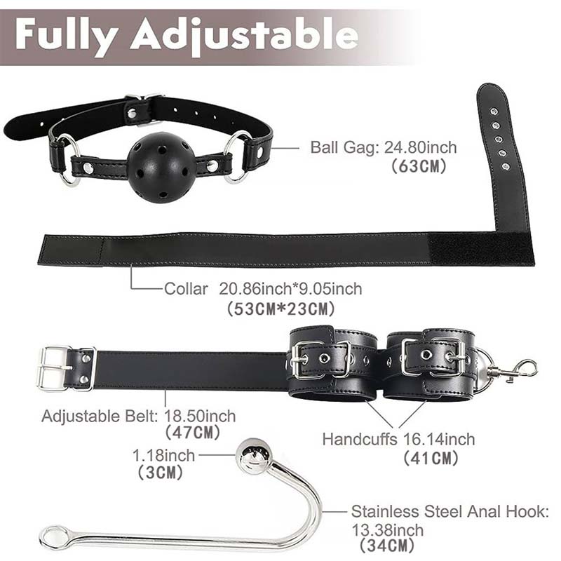 SM Adult Sex Toy Backhand Binding Apertural Plug Anal Hook Bondage Toys Bdsm Kit Slave Bondage Handcuff Couple Bundle Game 18+