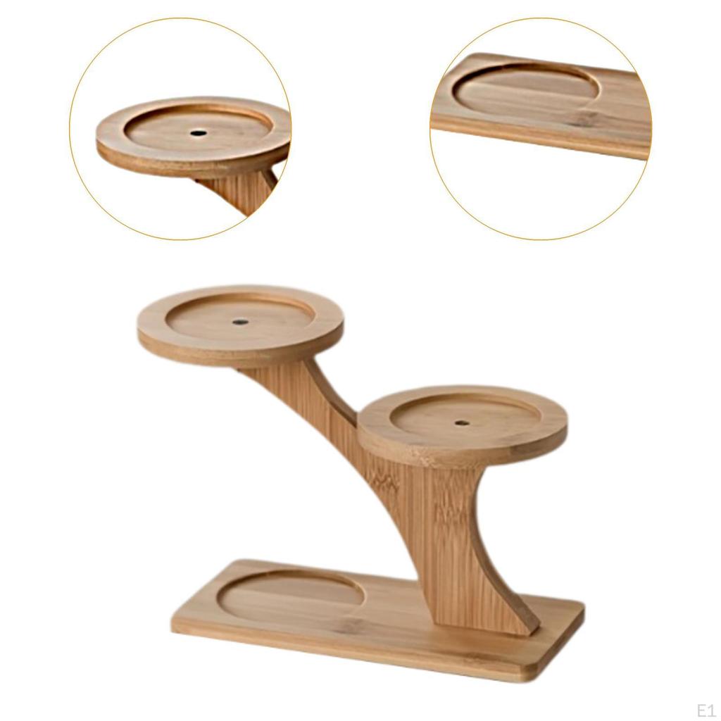 Flower Pot Shelf with Wooden Stand, Organizer for Planters, Display Holder Office Use
