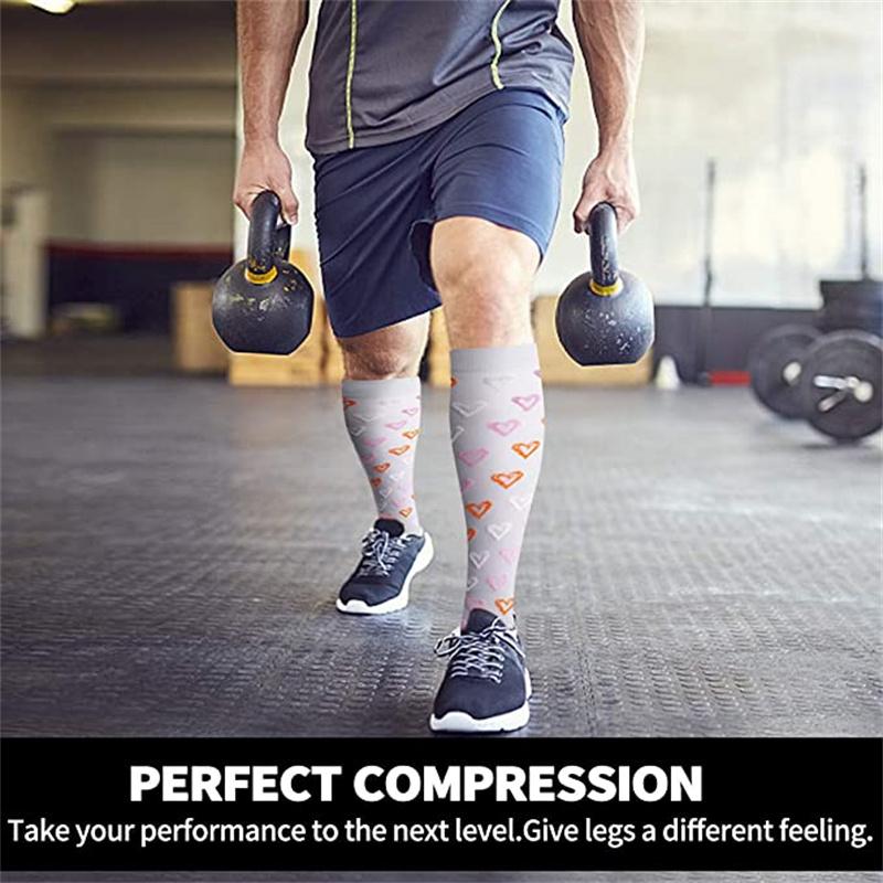 1 Pair Men'S Graduated Pressure Thigh Area Highs Soccer Sport Stockings Menbreathable Fitness Outdoor Running Cycling Lengthy Pressure Stockings