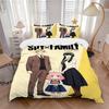 Spy Family Abenteuer Druck 3-teiliges Bettwäsche-Set Bettbezug mit 2 Kissenbezügen Zuhause Geburtstagsgeschenk