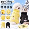 Waterproof Fabric Dog Jumpsuit Padded Cotton Puppy Down Jacket Dog Clothes  For Small Medium Dogs