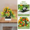 Fake Fruit Tree Decor Plastic Artificial Fruit Tree with Pot Natural Looking Simulation Bonsai for Desktop Table Centerpiece
