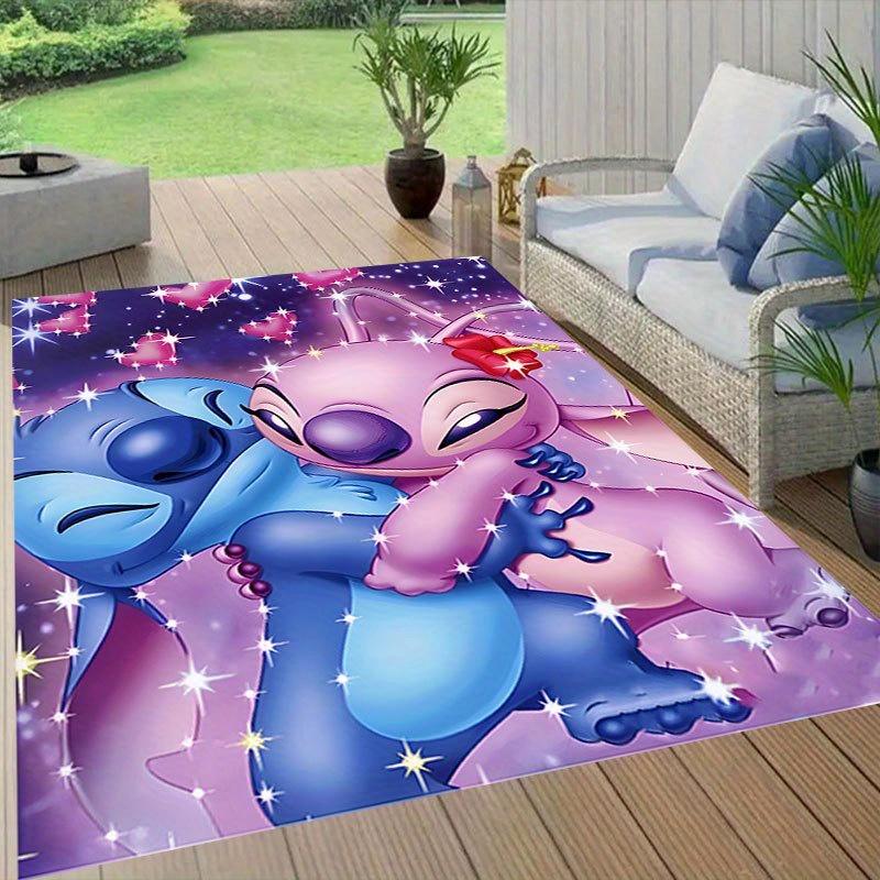 1pc Disney Lilo and Stitch Pattern Carpet Area Rug Non-slip Carpet Hand Washable Floor Mat Suitable For Living Room Bedroom Home Decor