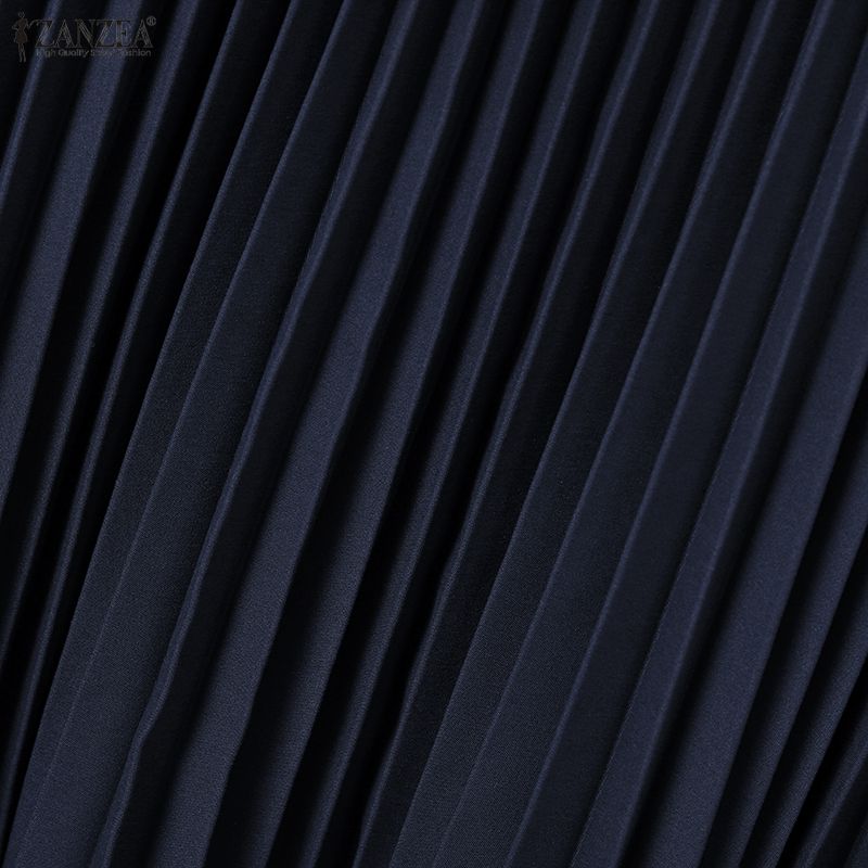 ZANZEA Women Long Sleeve Blouse and Long Skirts Casual Two Piece Suit Sets