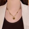 New Tiger Eye Stone Necklace Splicing Leather Pendant Necklace Men Women Y2K Aesthetic Punk Retro Gothic Necklace Jewelry Gifts
