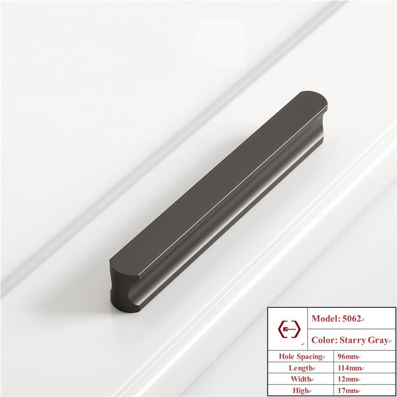 Hidden Furniture Handle Gold Black Gray Kitchen Cabinet Knob Wardrobe Drawer Pull Kitchen Extended Door Handle Accessories Knobs