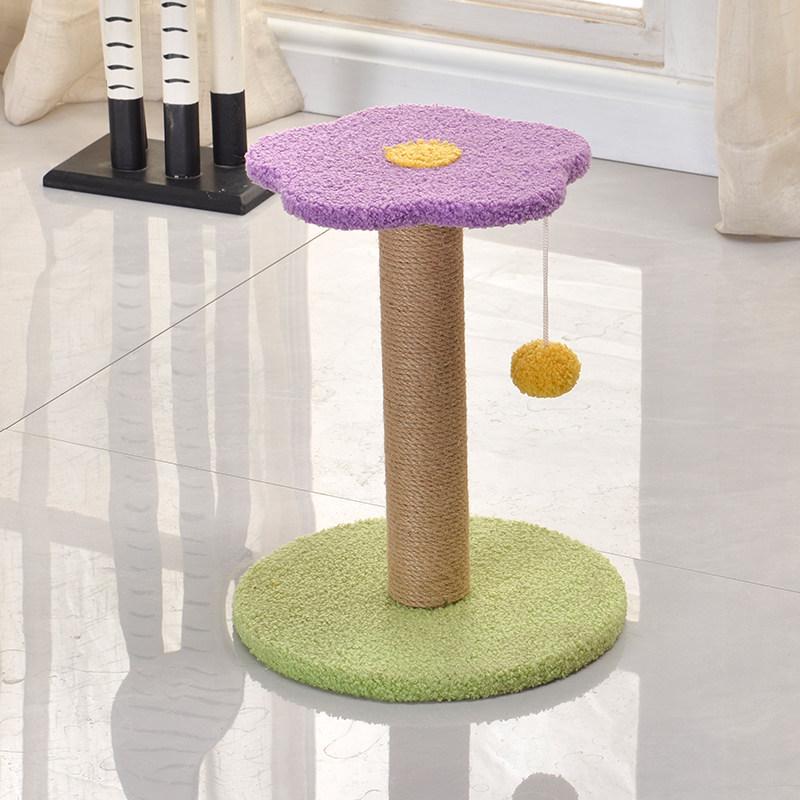 Cute Cat Tree Tower: Sisal Scratch Post with Fun Toys for Kittens Default