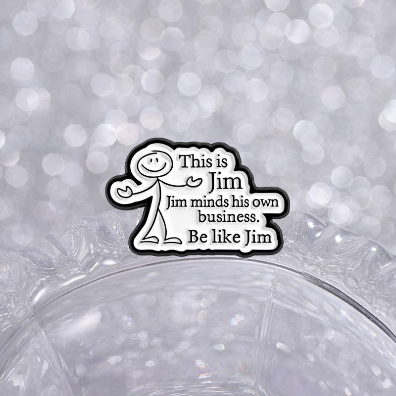 Funny Humor Sarcastic Enamel Pins Mind Your Own Busines Brooches Lapel Badges Simple Punk Clothes Jewelry Gift for Friends