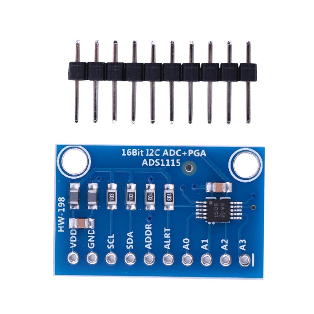ADS1115 ADC Modul Ultra-Compact cu 4 Canale cu Amplificator de Câștig Programabil 16 Biți I2C de Înaltă Precizie pentru Arduino Raspberry Pi