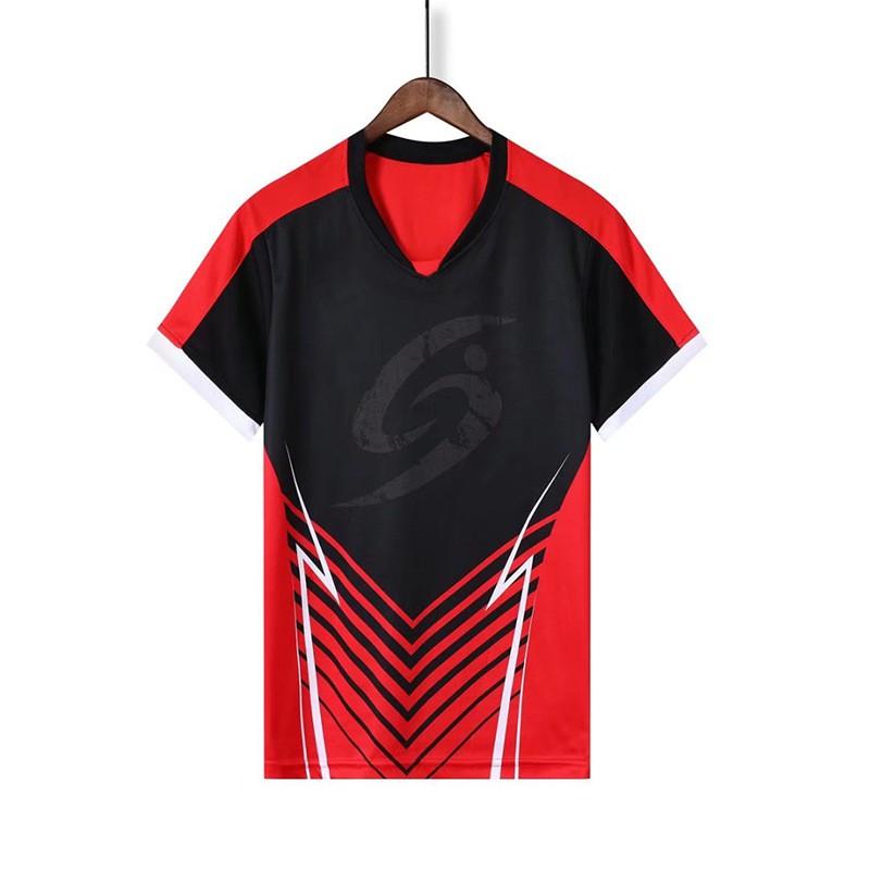 Unisex Short Sleeve Sports Shirt Table Tennis Badminton Training Competition