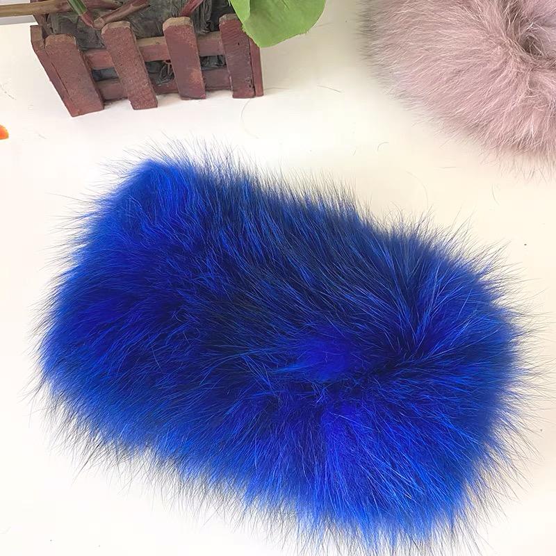 Women Elastic Real Fox Fur Scarf Neck Warmer Lady Genuine Knitted Fox Fur Headband