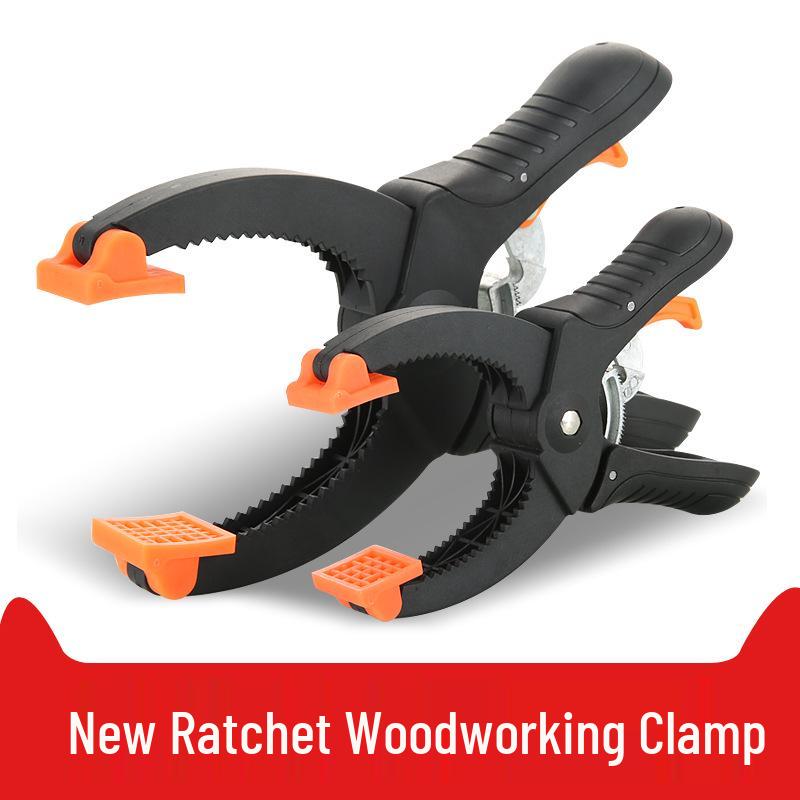 Adjustable Ratchet Woodworking G Clamp: Universal Clip Tool for Wood Board Fixing and Quick Pressure Tightening