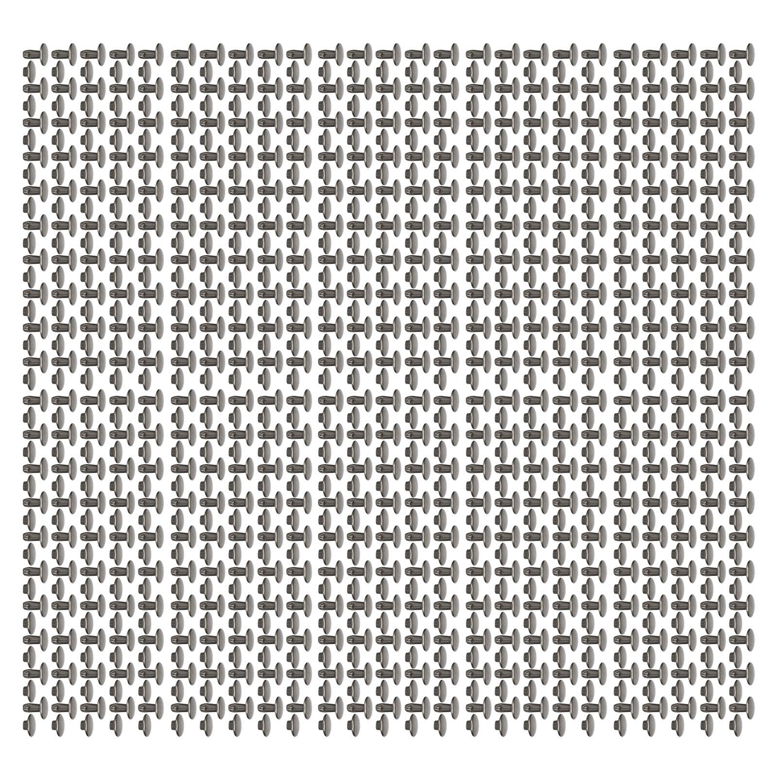 

500 комплектов кожаных заклепок 8x8 мм гальванопокрытие процесс высокой твердости железа DIY двухсторонние заклепки для серый