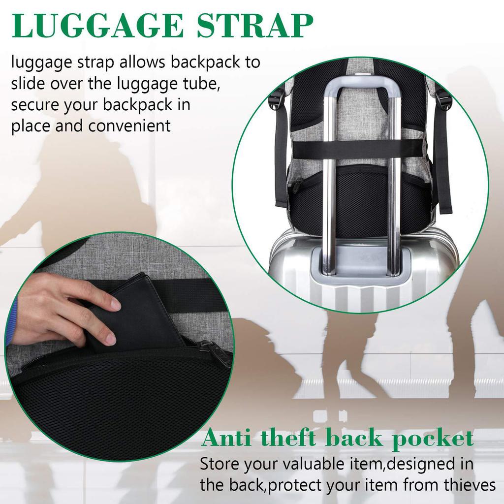 Premium Men's Laptop Backpack – Large-Capacity Business & Travel Bag with USB Charging, Waterproof Oxford Fabric