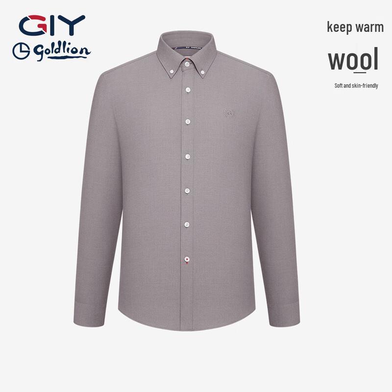 Goldlion Men s Classic Wool Blend Long-Sleeve Shirt M