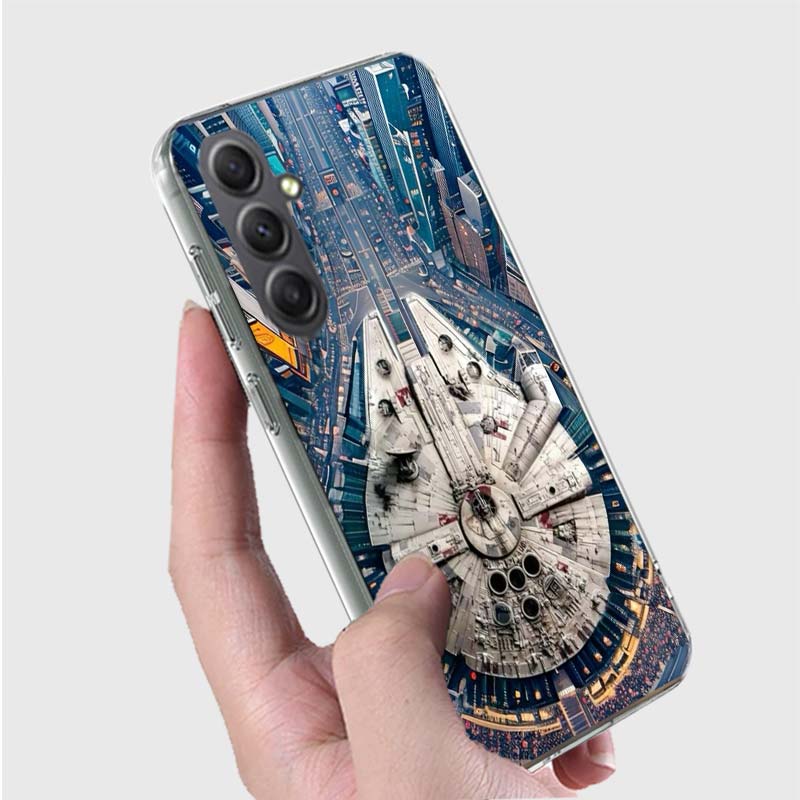 Millennium Falcon In Space Phone Case for Samsung A16 A26 A36 A56 A17 A37 A57 A07 A06 A02S A03 A04S A05S Galaxy Note 20 10 A50S