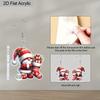 2D Flat Retro Santa Claus Christmas Stocking Women's Acrylic Dangle Earrings Christmas Party Jewelry Gift