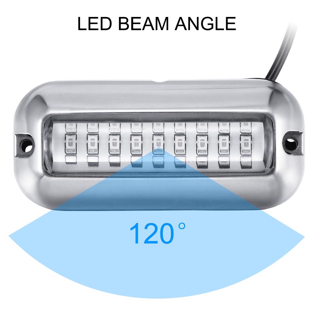 27 LED Stainless Steel Marine Navigation Light 50W Underwater Pontoon For Boat IP68 Waterproof Yachting Ship Fishing Night Lamp