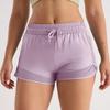 Women's Quick-Dry Mesh Yoga Shorts - Two-Piece, Anti-Exposure Design