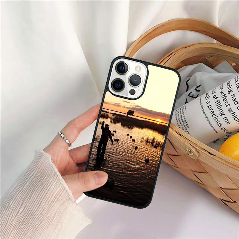 Bird Duck Hunting Sunset Phone Case For iPhone 17 Air 16 15 14 11 12 13 Pro  MAX Plus coque Cover Shell