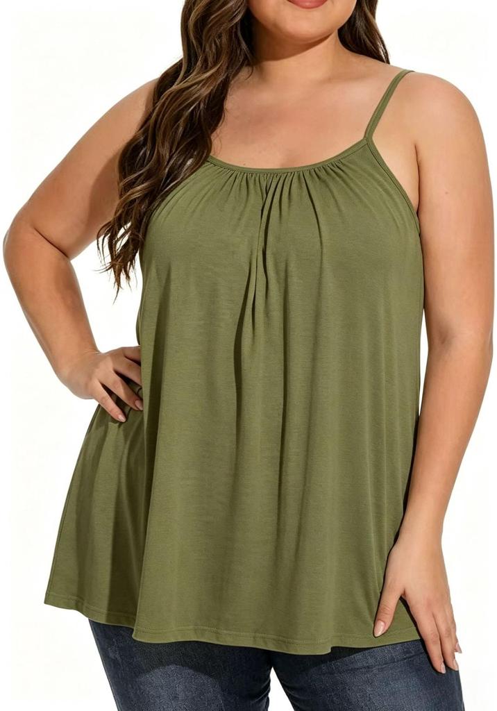 Canottiera Elastica Costinata da Donna Taglie Forti 2025 - Tre Colori, Top Sexy da Indossare all'Esterno